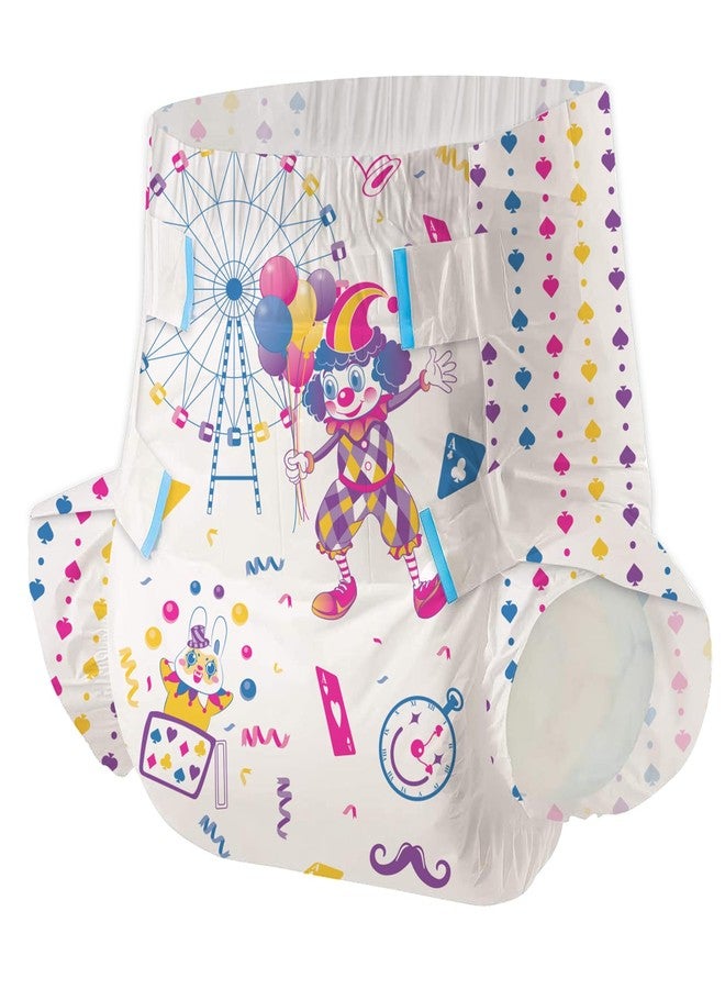 Aimisin Adult Printed Diapers,XX-Large-Uncle Clown, 7 Pieces for Men and Women - Leak Protection Heavy Absorbency Protection Diapers - Image 1